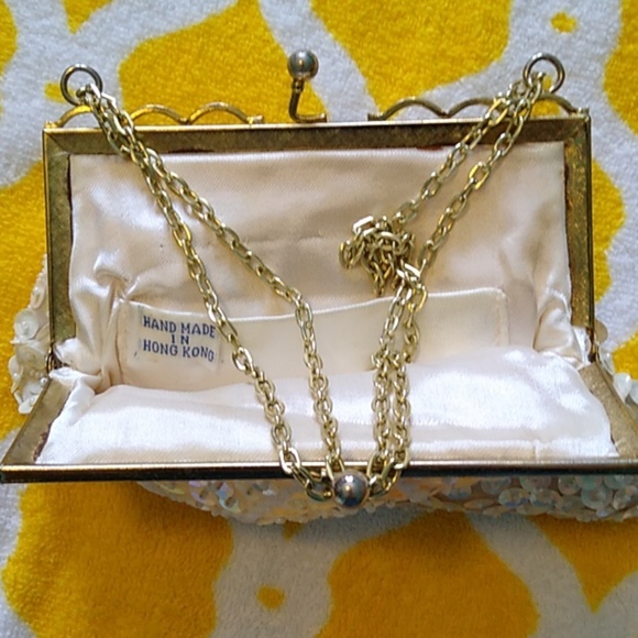 🟢 Vintage Bead/Sequin Purse - Picture 3 of 7